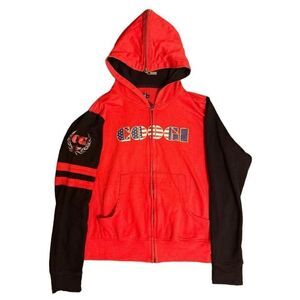 Vintage Coogi Hooded Jacket Y2K  Size 1X Red USA